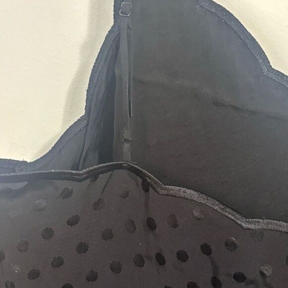 Express Black Polka‎ Dot Dressy Cami Blouse Tank NWT Large - Picture 4 of 6